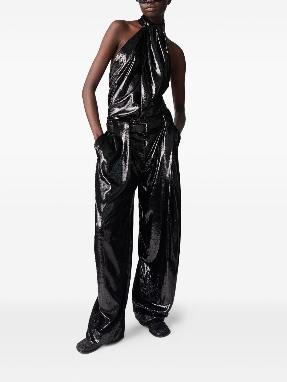 high-shine trousers - 2