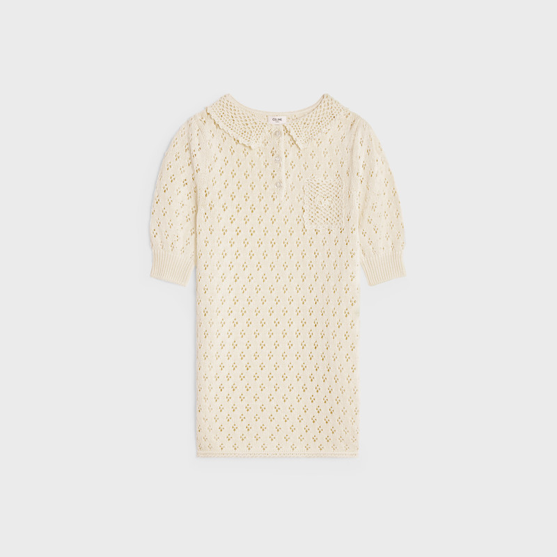 mini dress in cotton pointelle 1