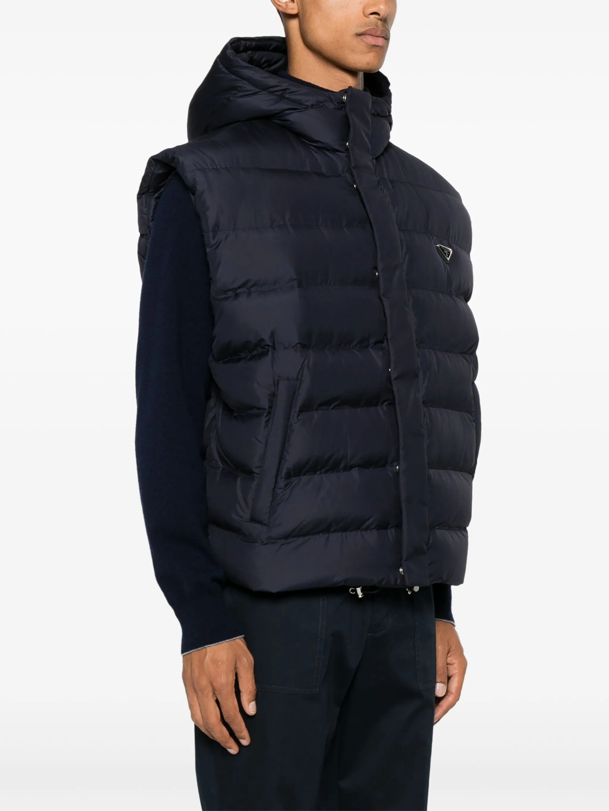 Down Hooded Vest - 4