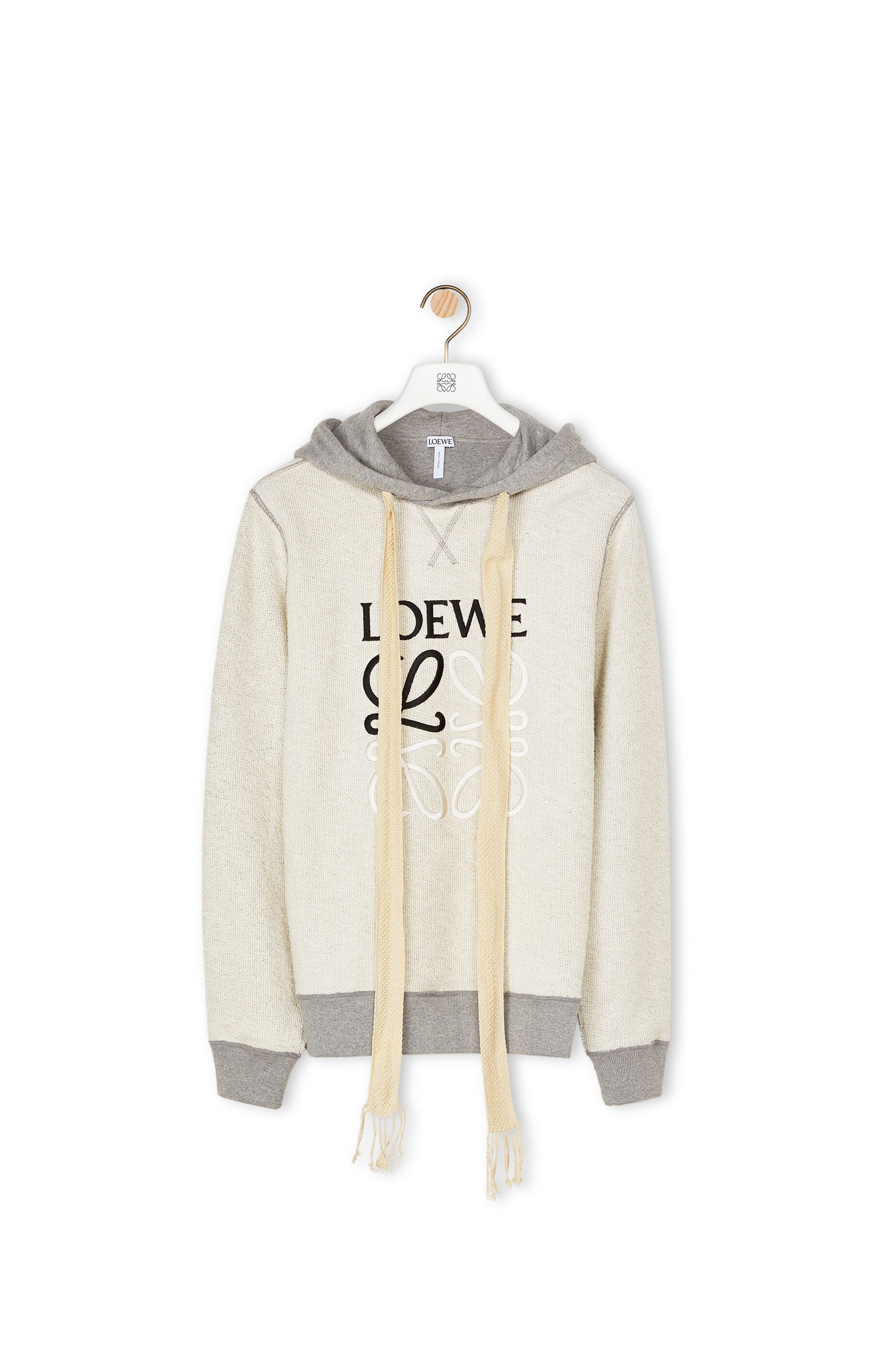 Reversible anagram embroidered hoodie in cotton - 1