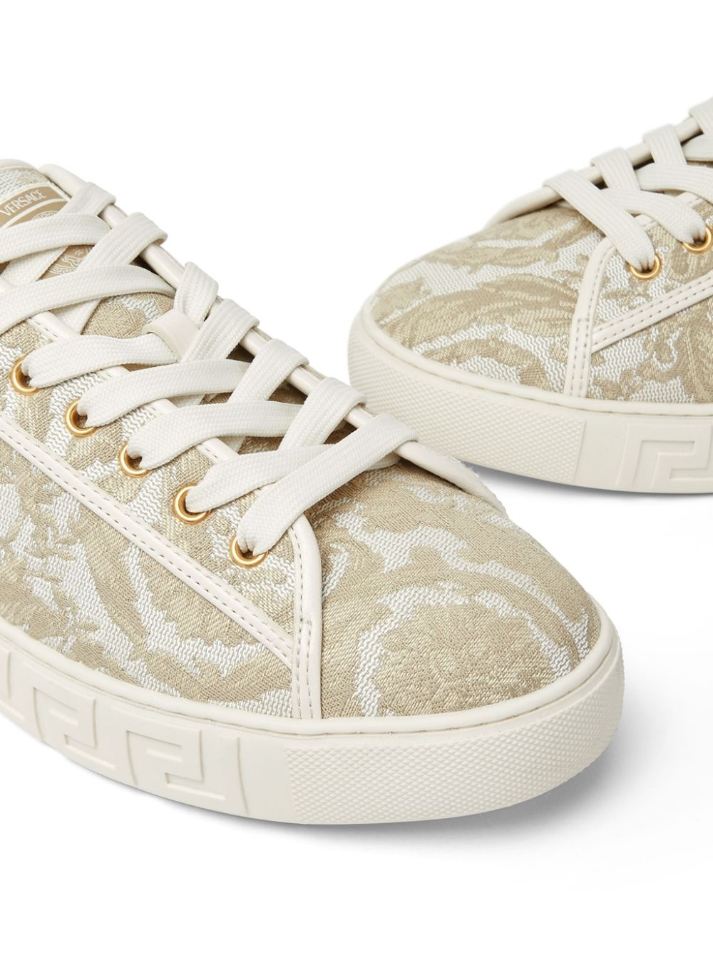 Barocco Greca jacquard sneakers - 2