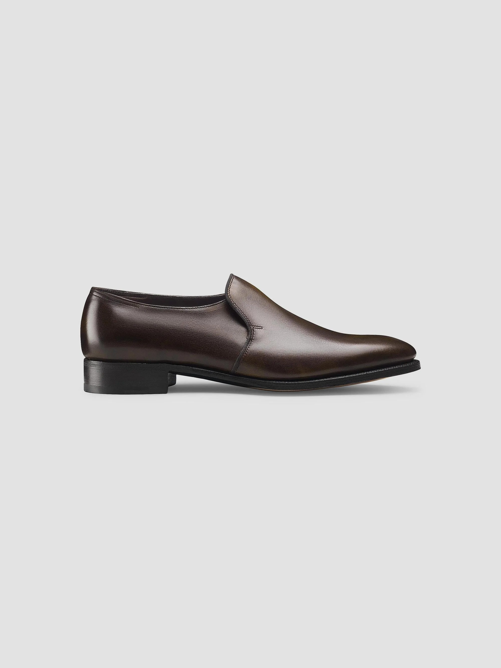 Men's Edward Leather Loafers - Dark Brown - 1