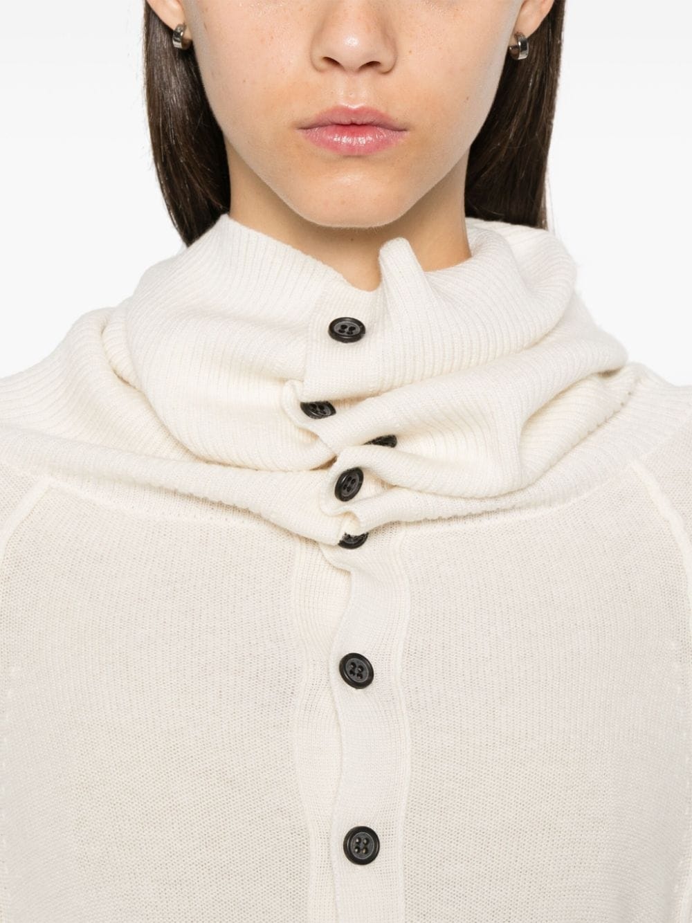 draped-detail cardigan - 5