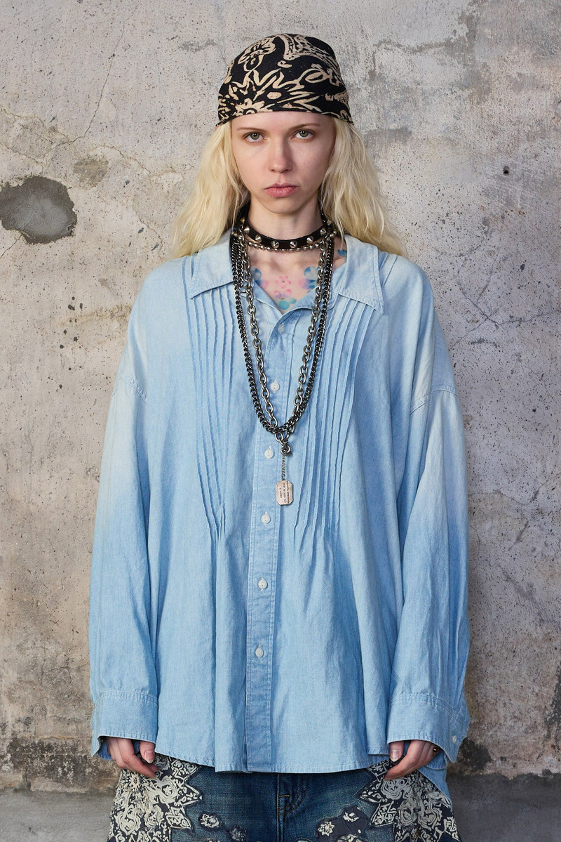 PINTUCK DROPNECK SHIRT 4