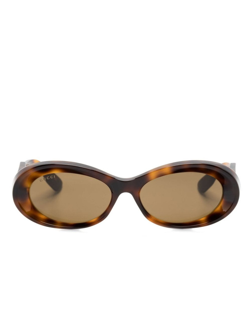tortoiseshell oval-frame sunglasses 1