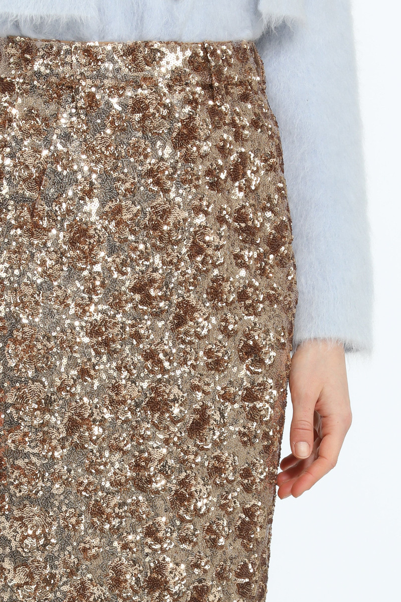 PENCIL SKIRT WITH SEQUIN FABRIC 5