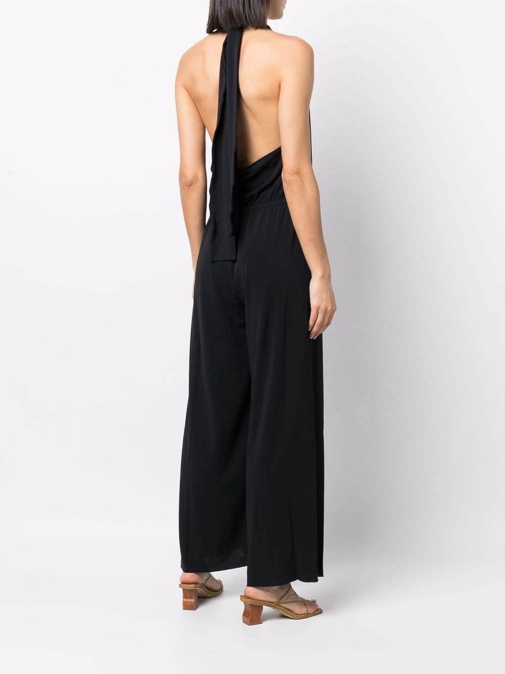 halterneck wide-leg jumpsuit - 4