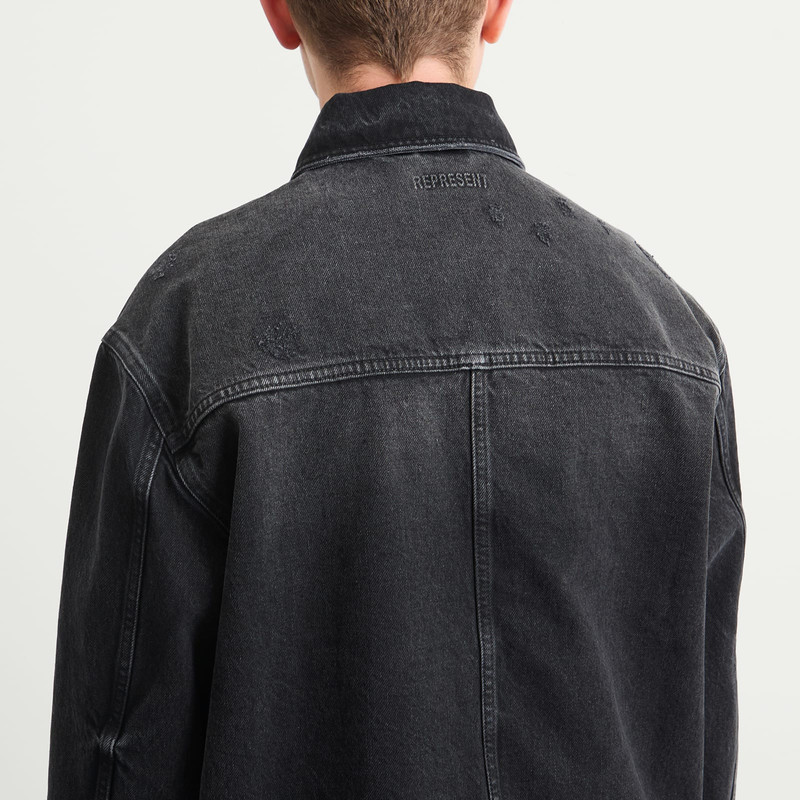 REPRESENT Represent Collared Denim Jacket outlook