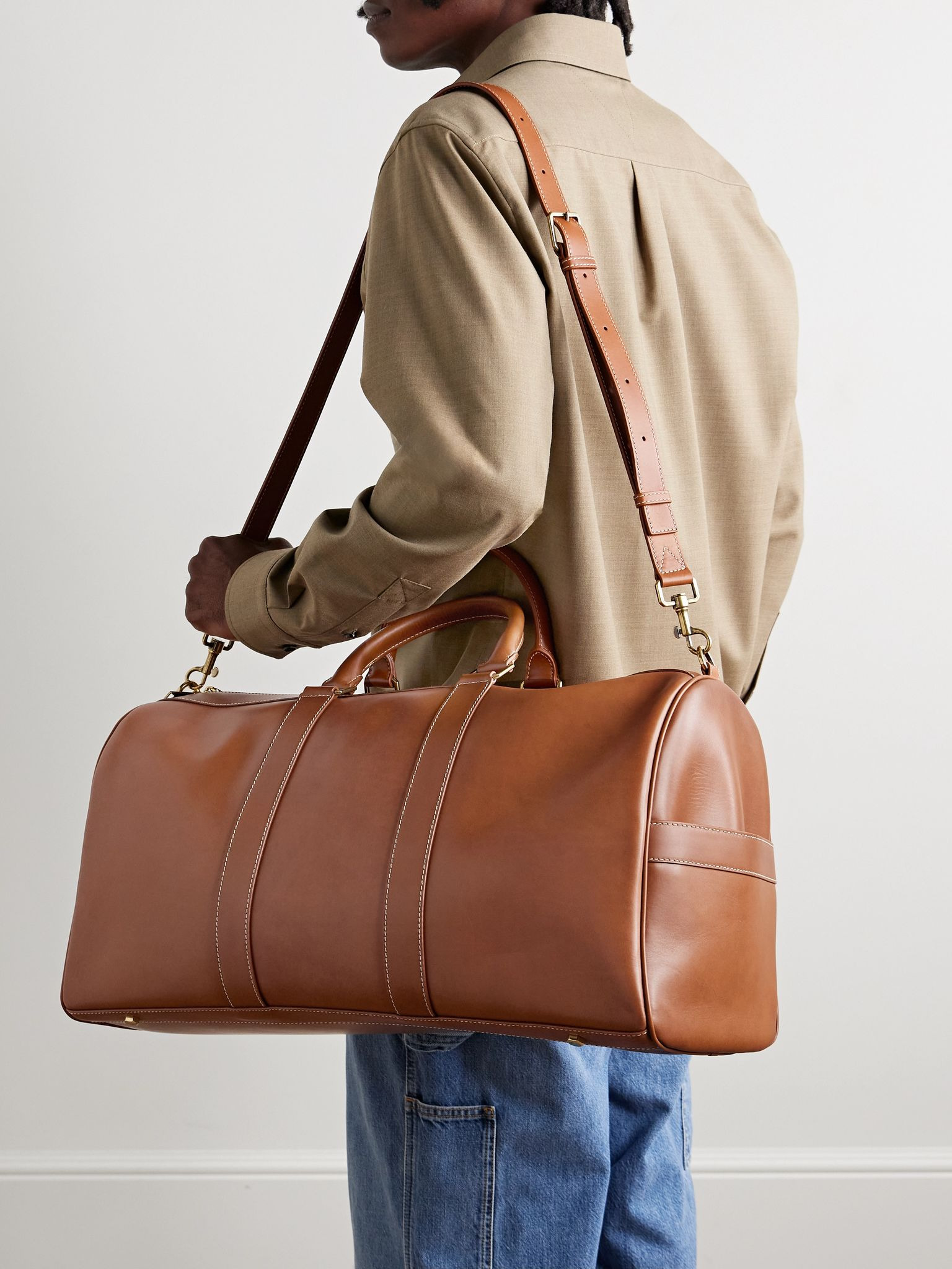 Cabin Leather Duffle Bag Brown - 6