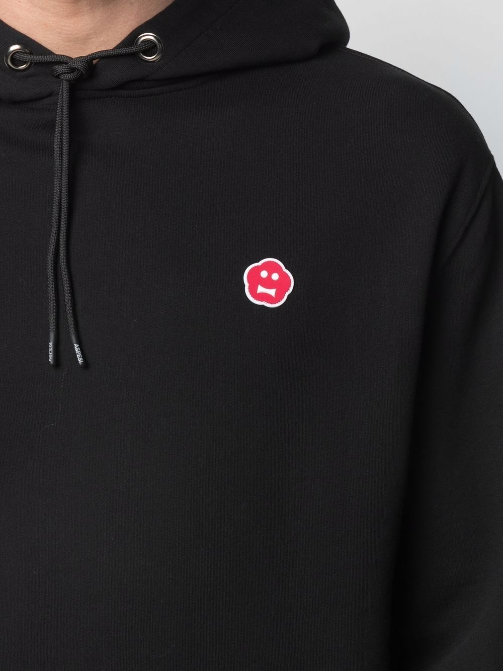 logo-patch cotton hoodie - 5