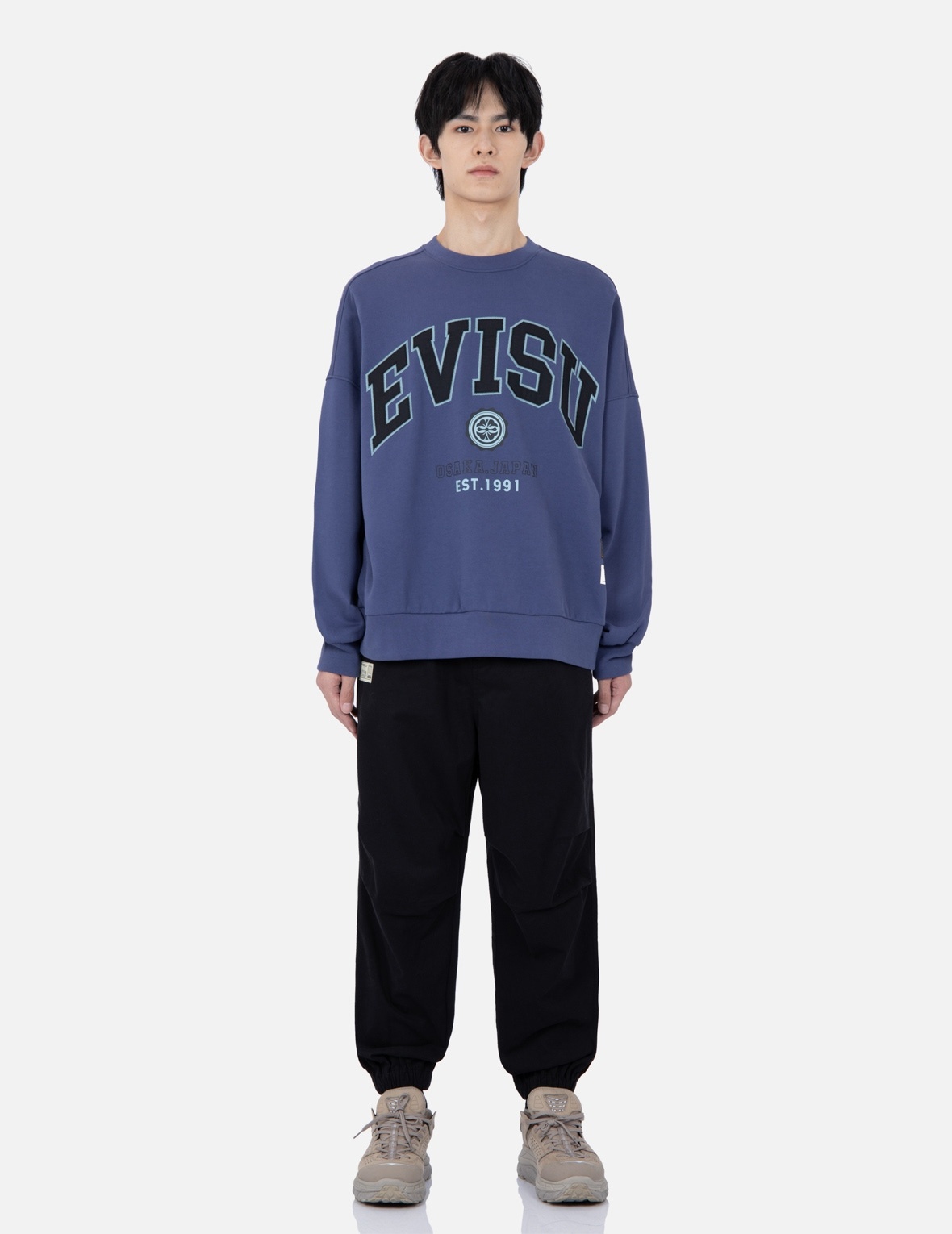 RETRO LOGO PRINT OVERSIZED SWEATSHIRT - 5