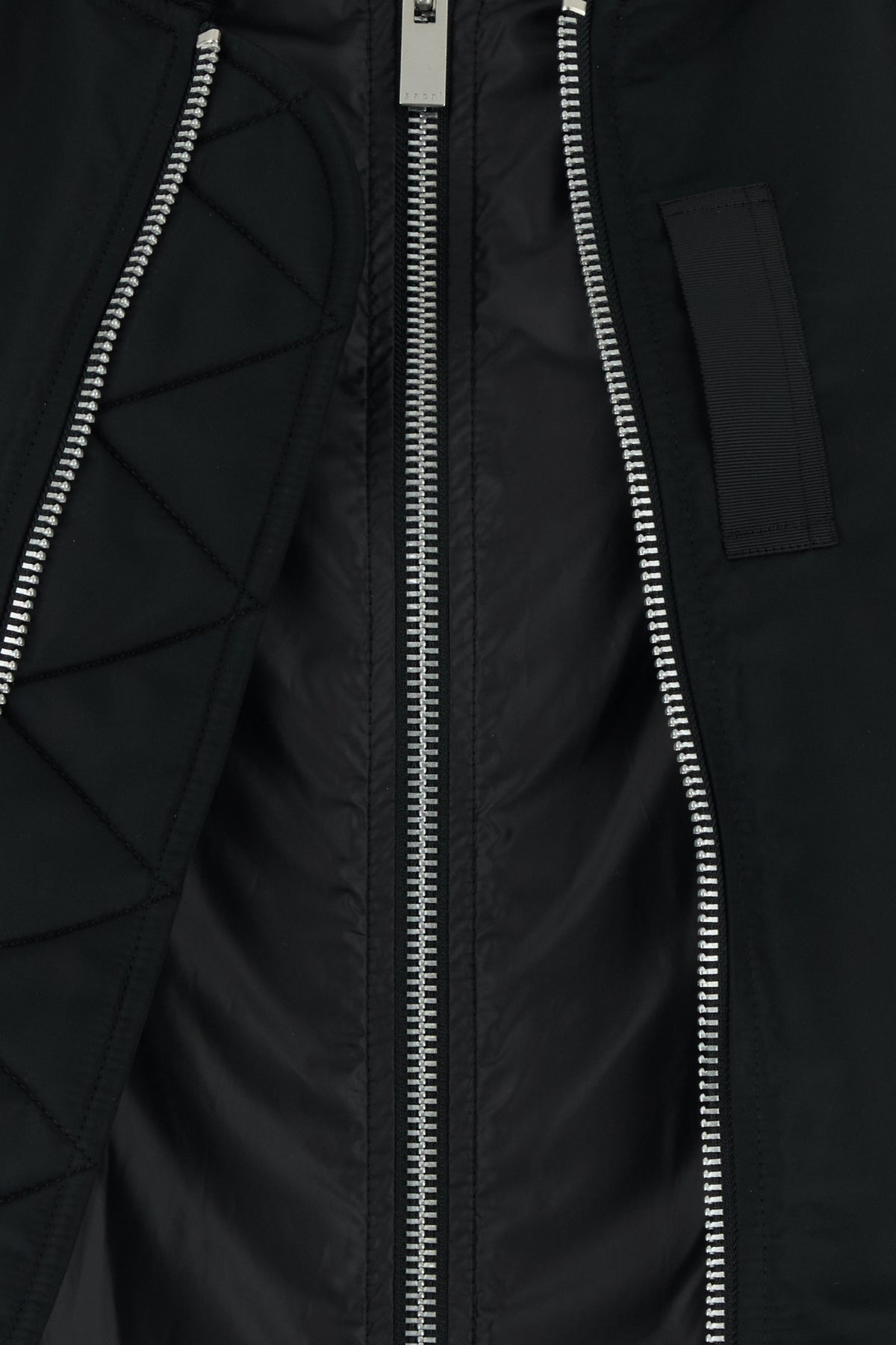 Black nylon bomber jacket - 3