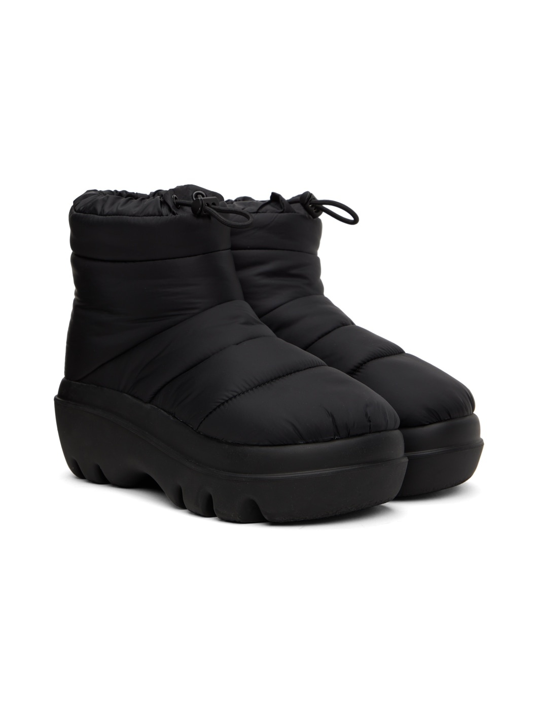 Black Storm Quilted Boots - 4