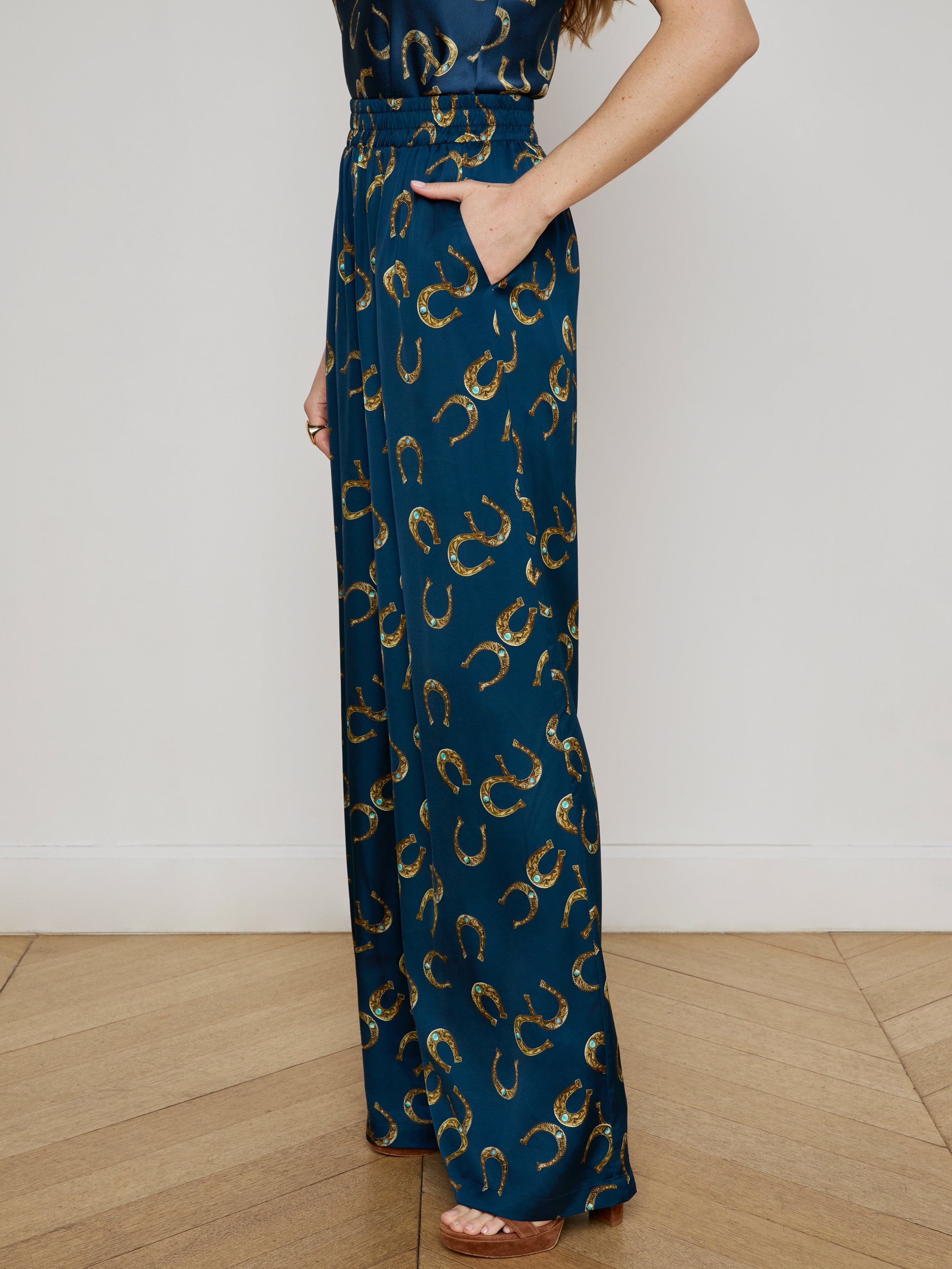 Lillian Satin Wide-Leg Pant - 4