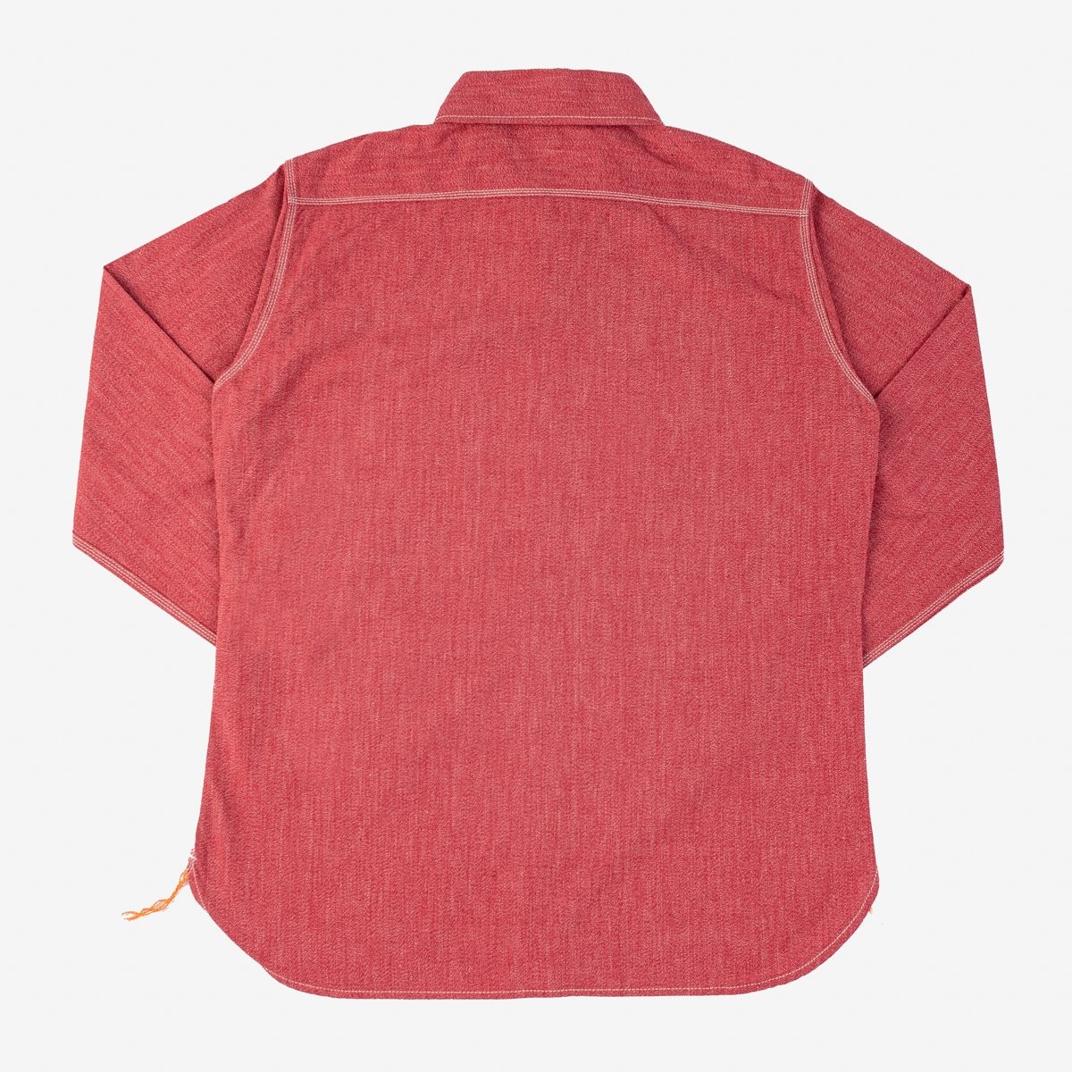 IHSH-290-RED 10oz Mock Twist Selvedge Chambray Work Shirt - Red - 5