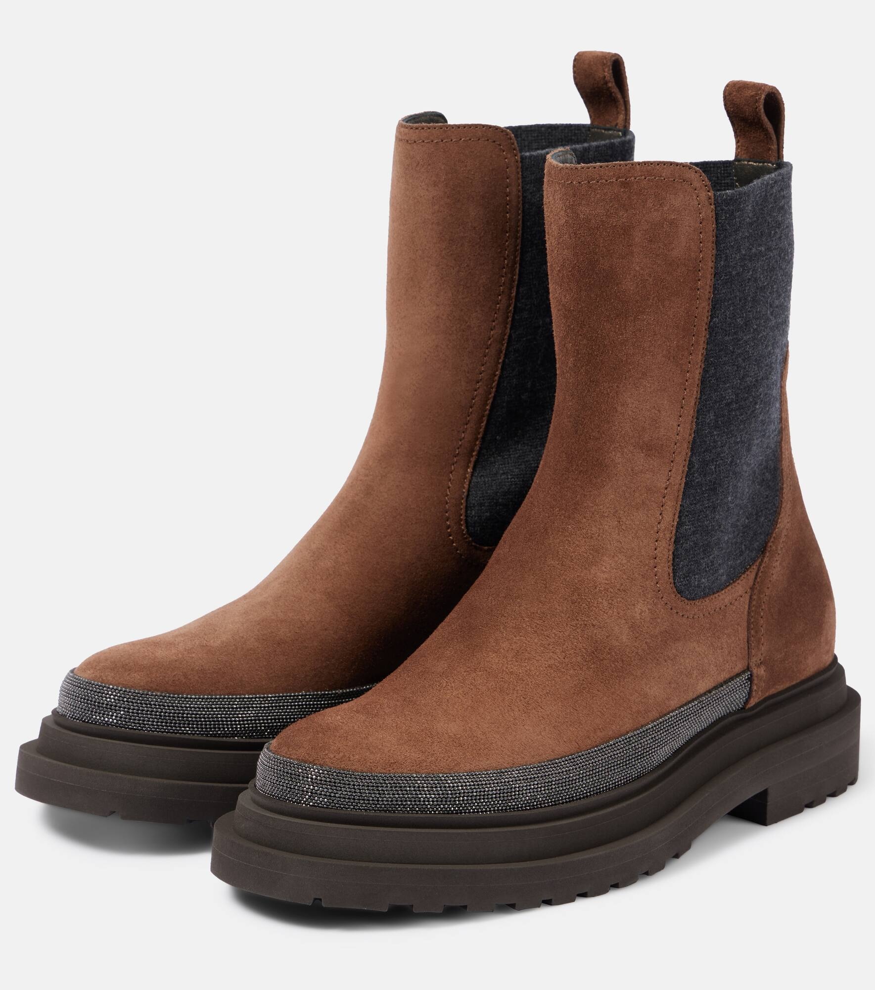 Monili suede Chelsea boots - 5