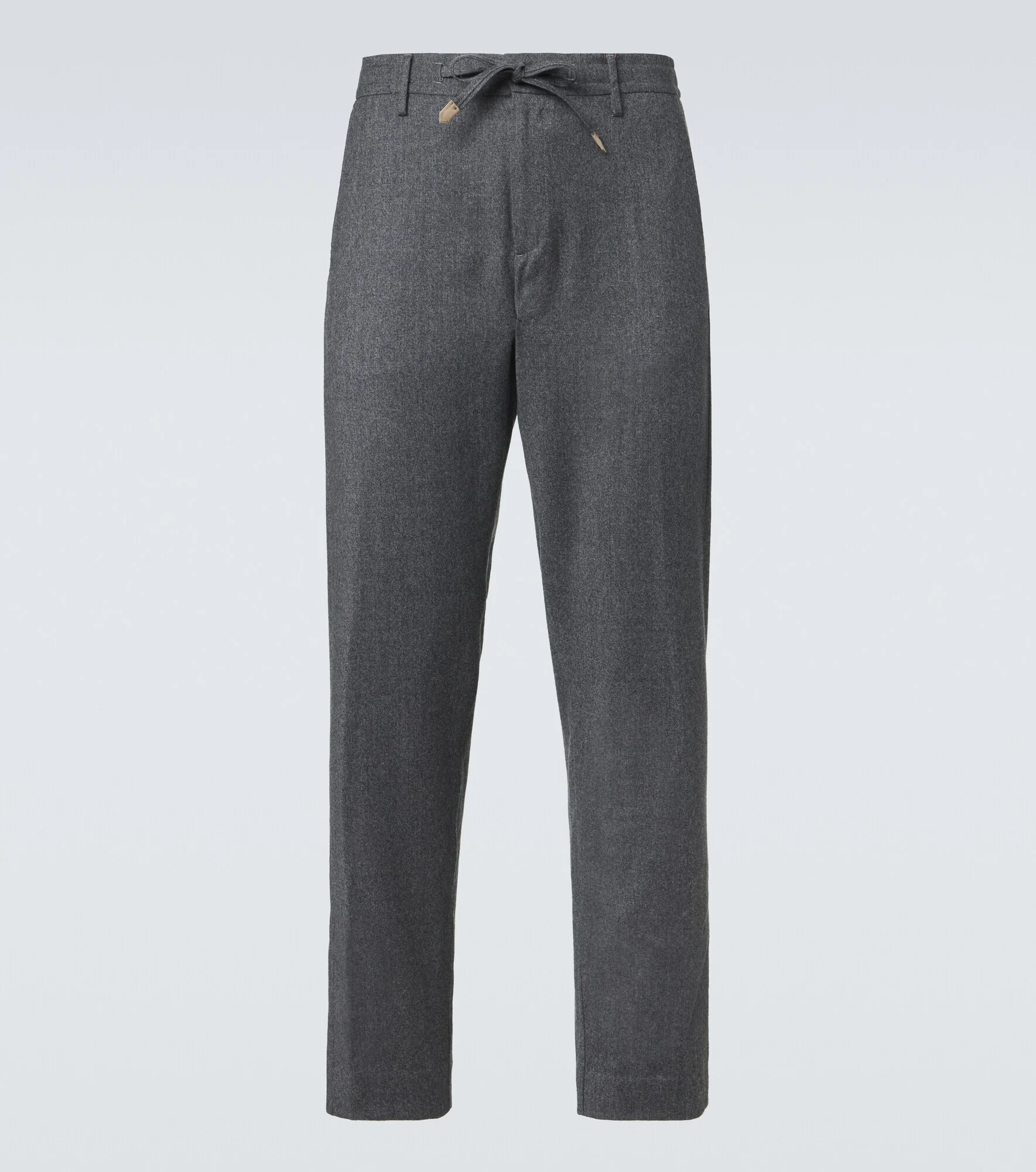 Wool straight pants - 1