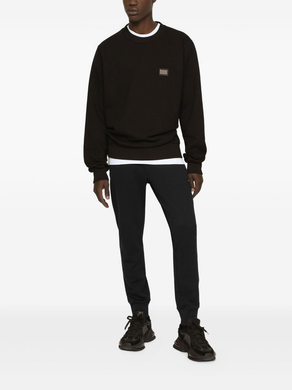 logo-plaque sweatshirt - 2