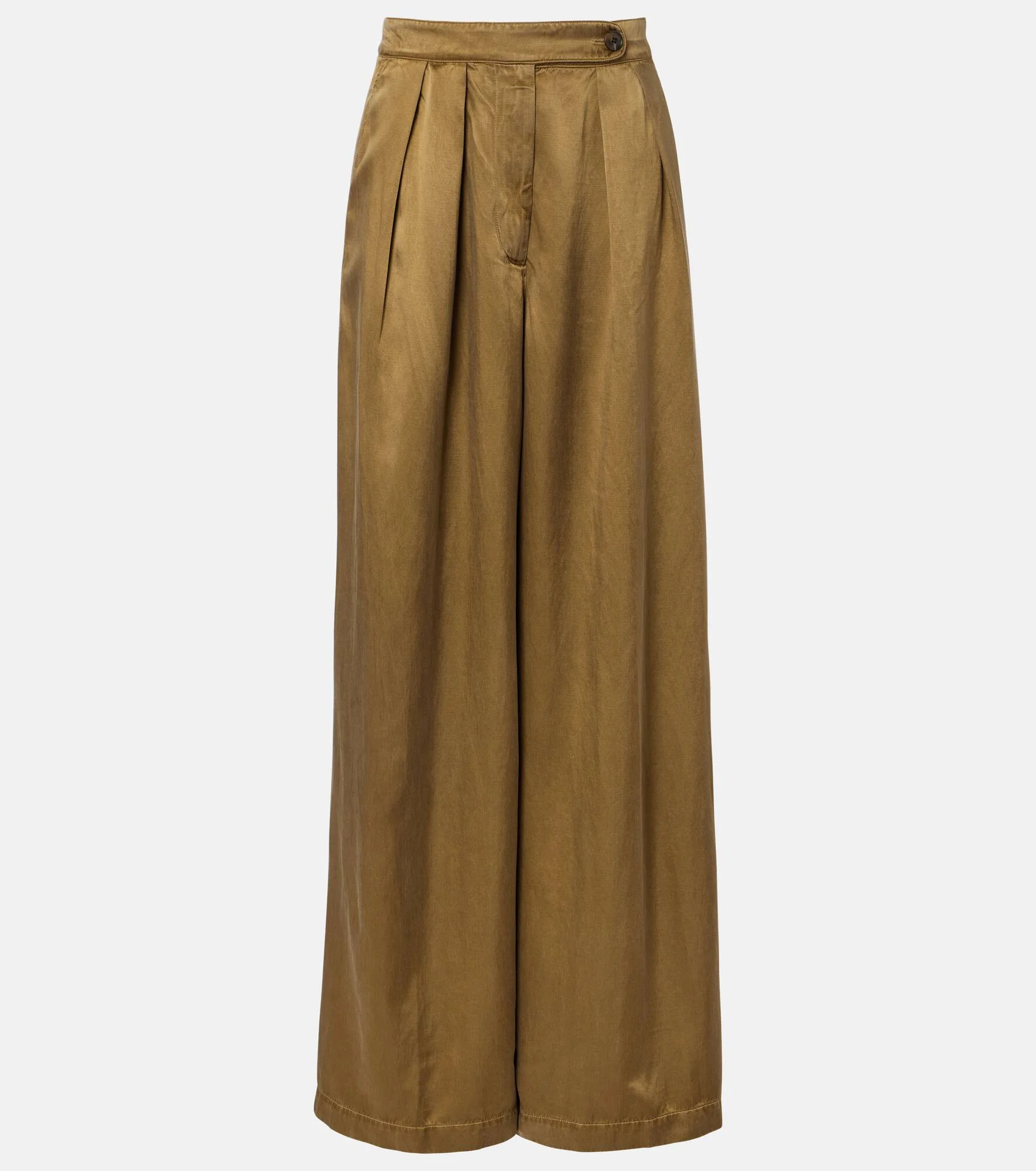 Pleated high-rise wide-leg pants - 1