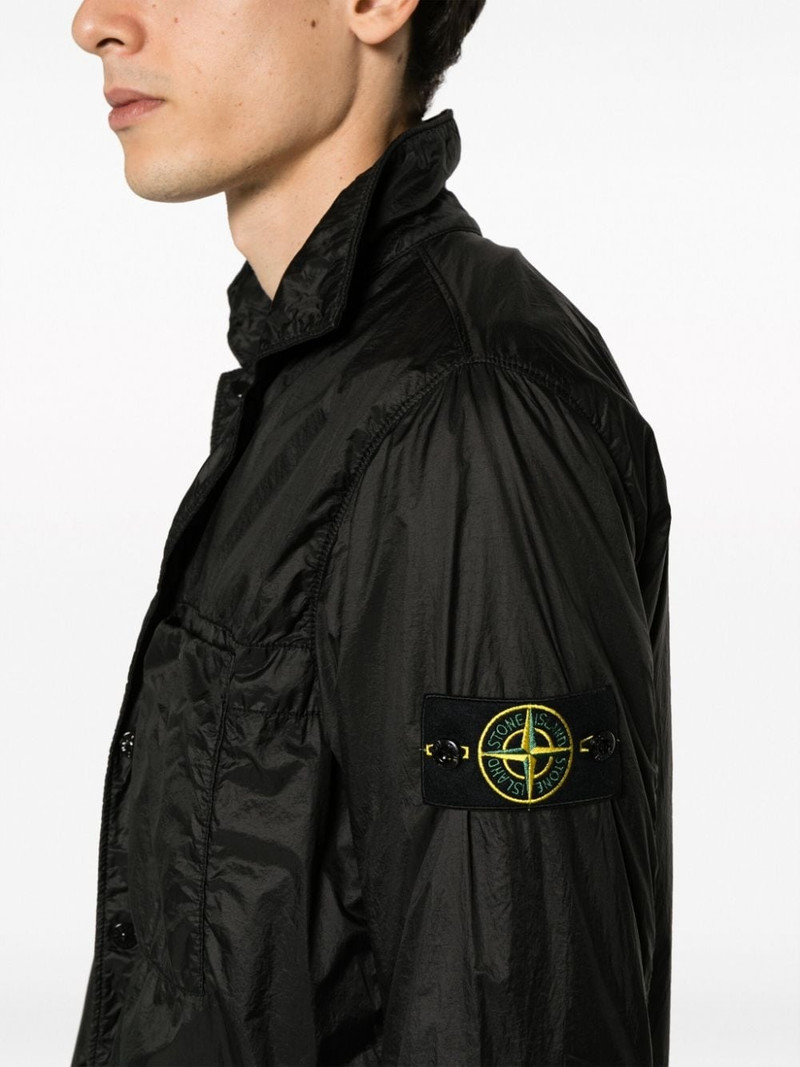 Compass-motif shirt jacket 5