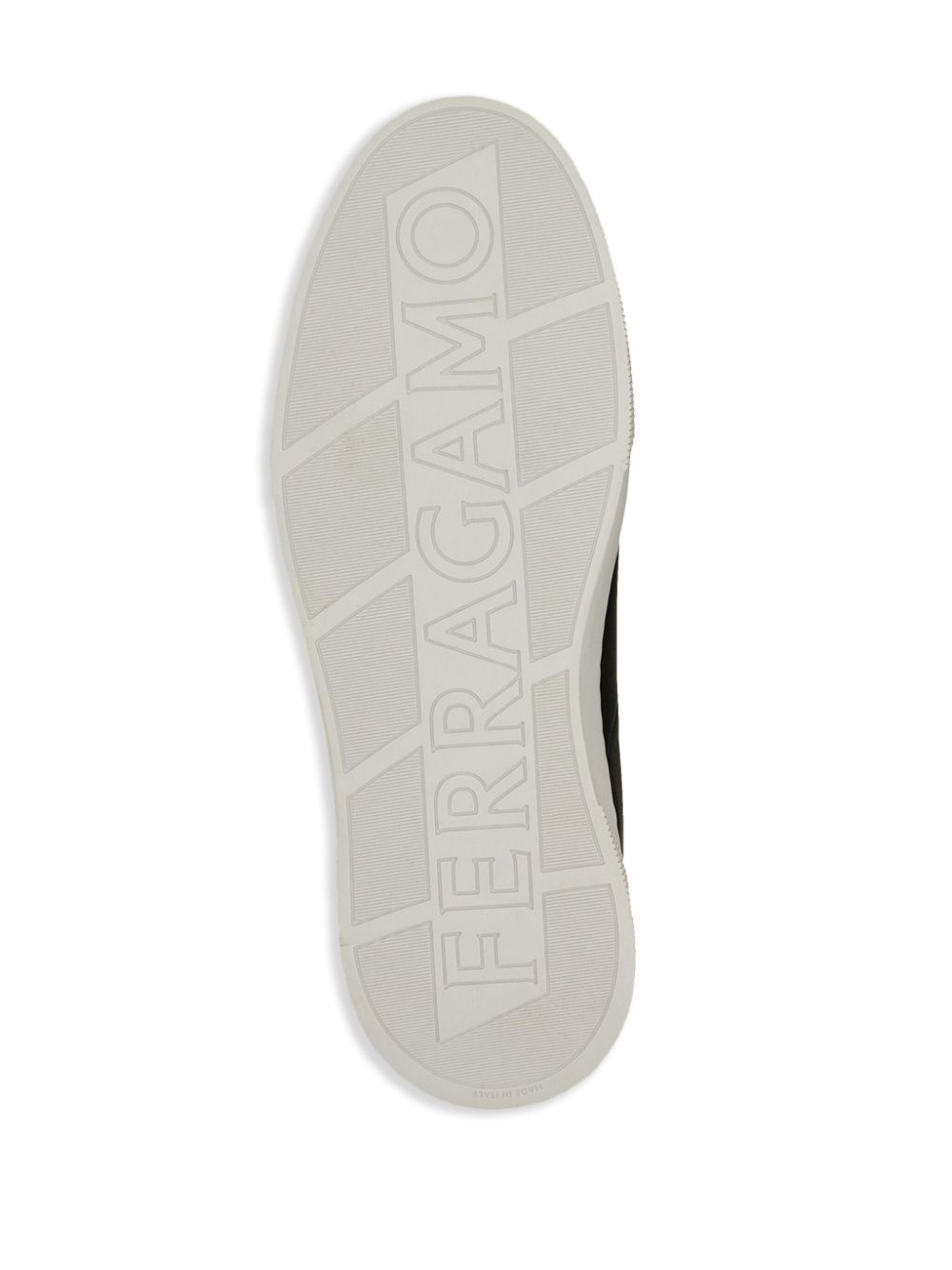 Ferragamo Men Leather And Jacquard Fabric Monogram Clayton Sneakers - 4