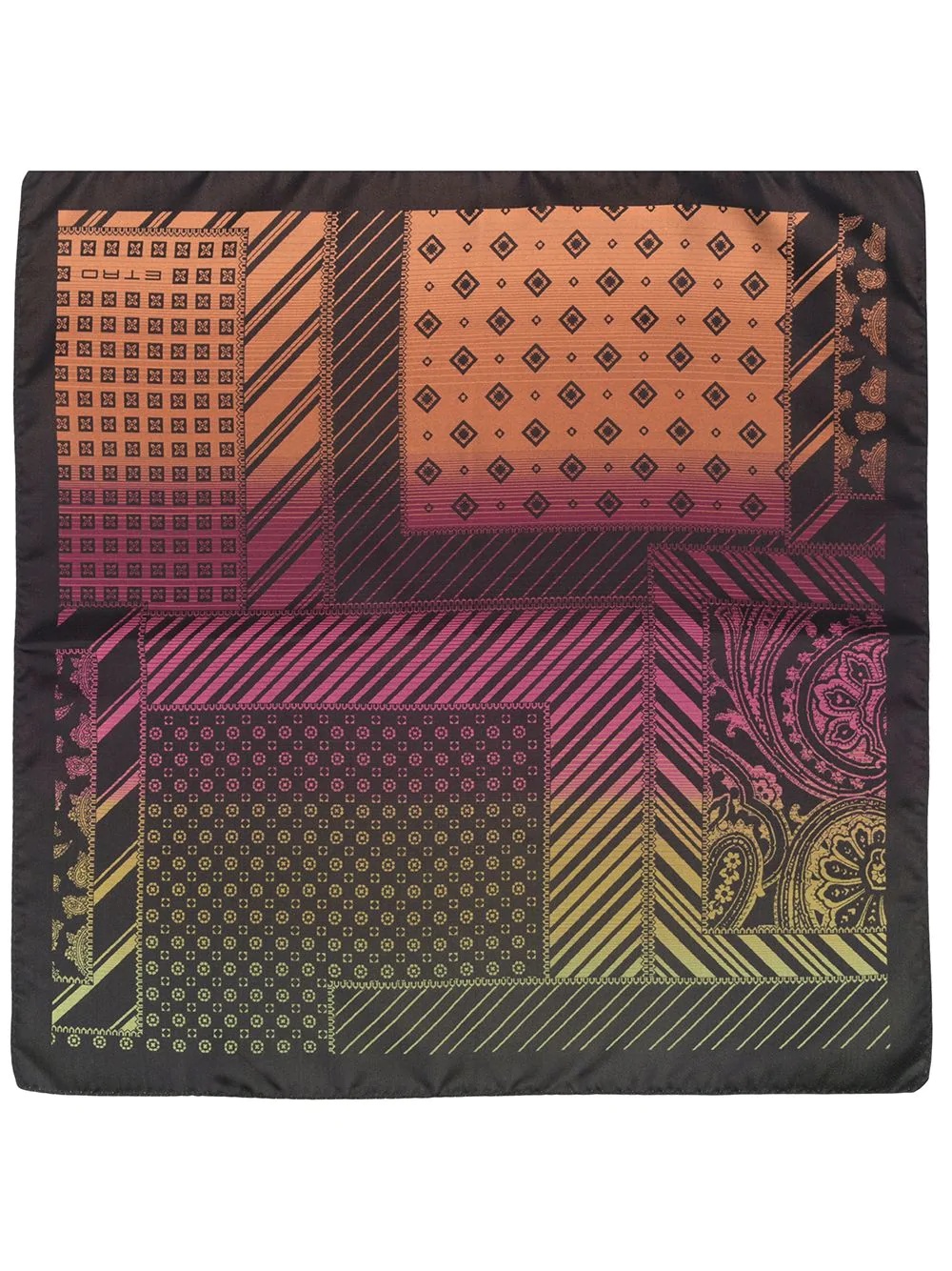 mix-print silk foulard - 2