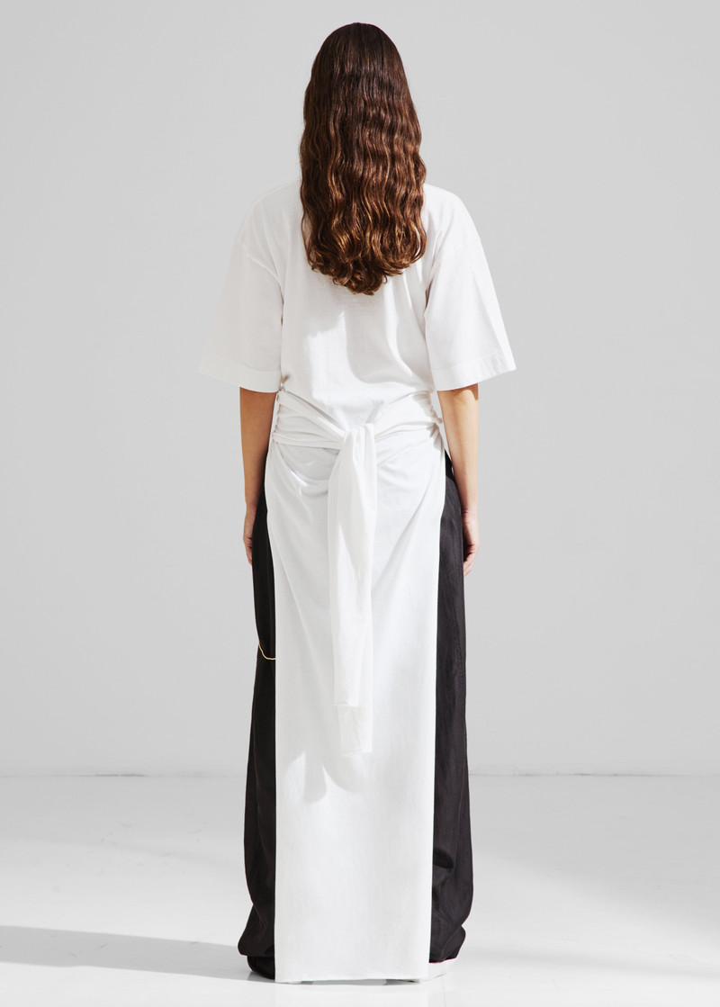 Darkpark Gia Oversized Long Tee With Splits - White 5
