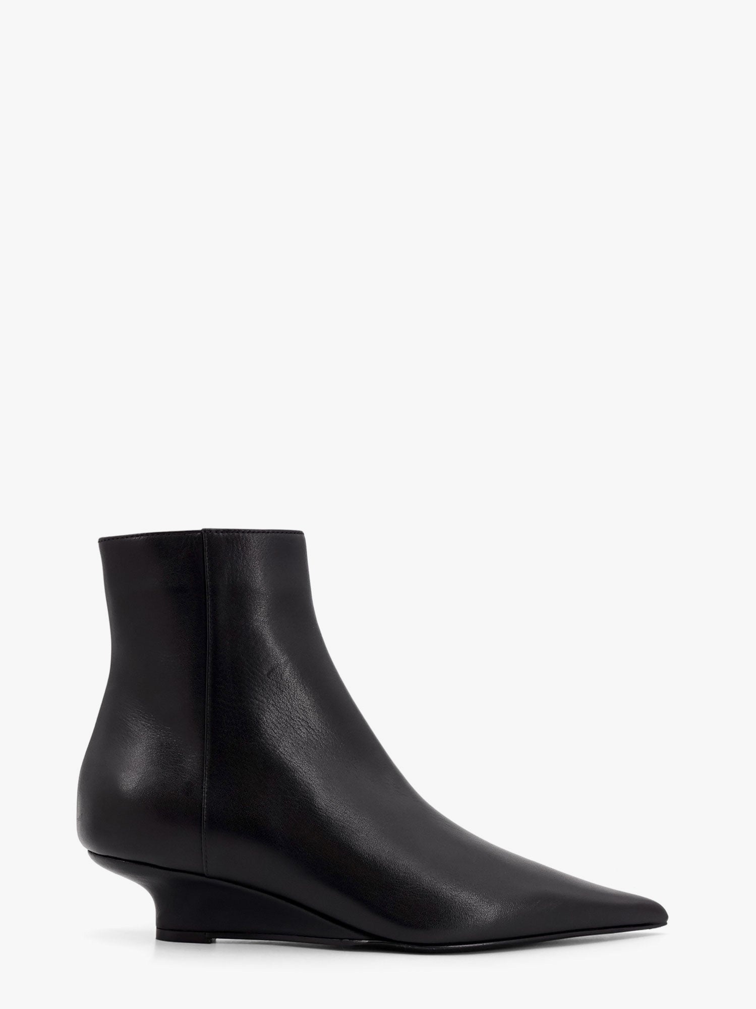 Toteme Leather Ankle Boots With Wedge Heel - 1