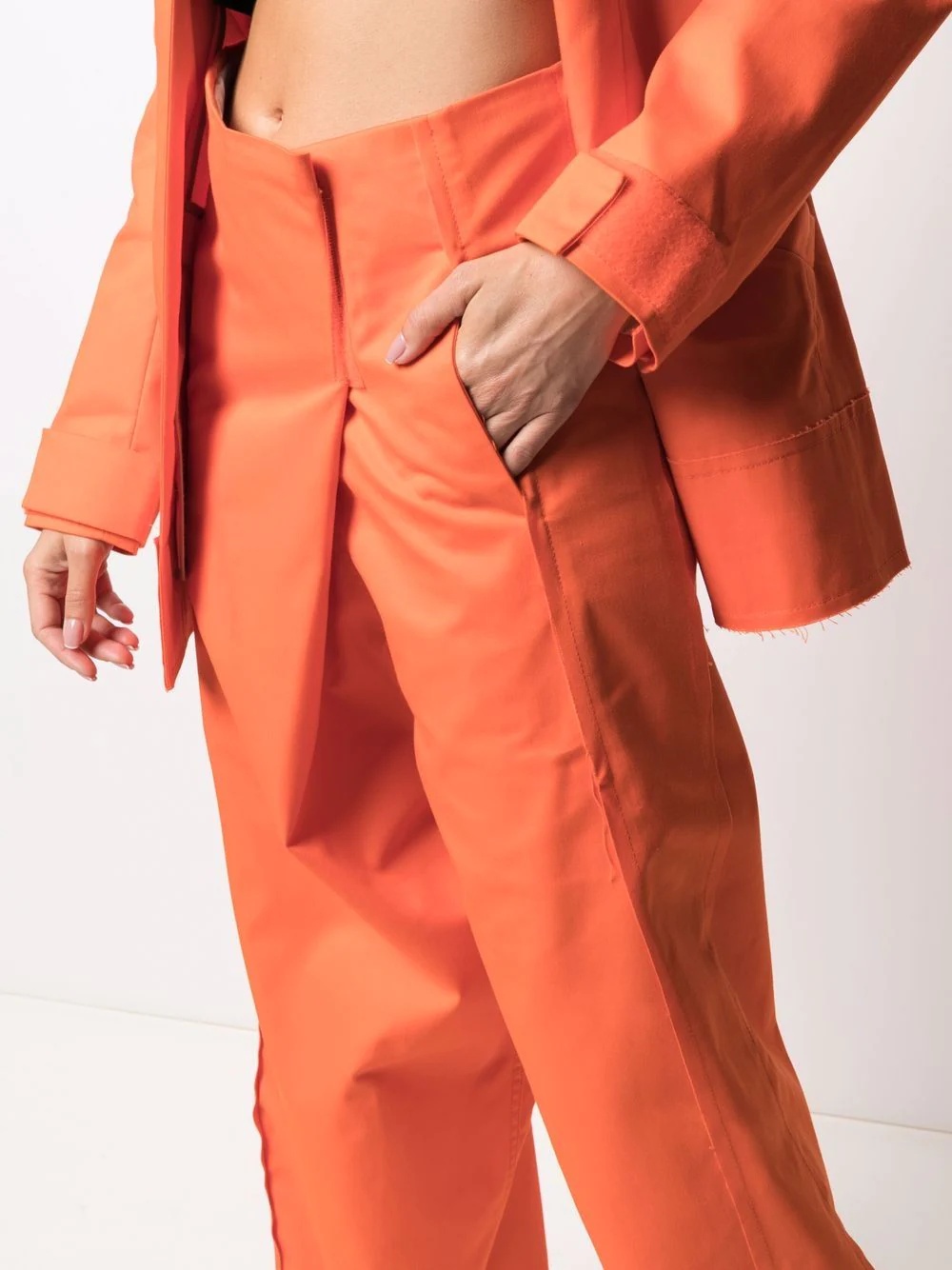 high-waisted wide trousers - 5