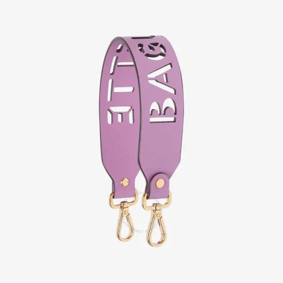 Fendi Strap You-Purple Leather Mini Shoulder Strap - 2