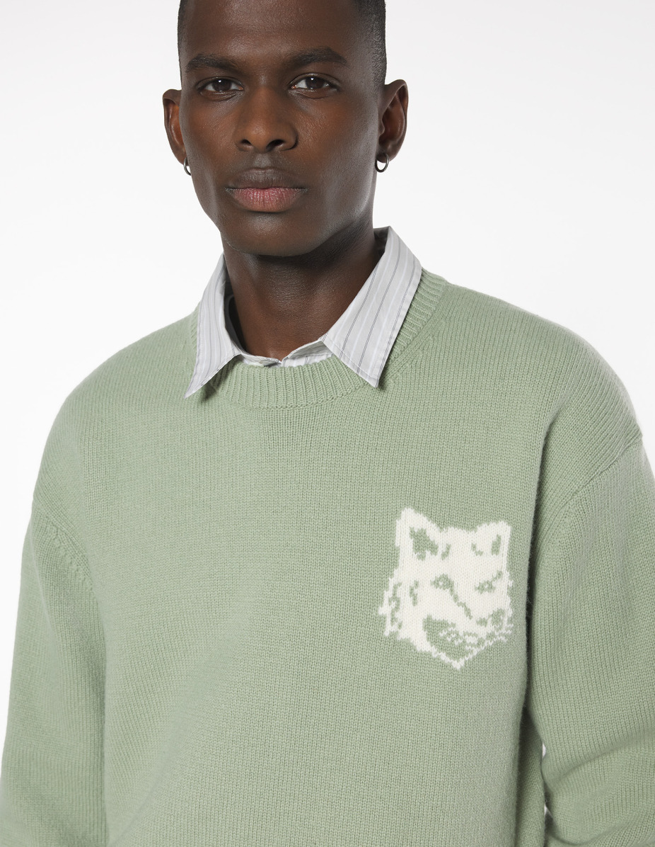FOX HEAD INTARSIA MERINO JUMPER - 4