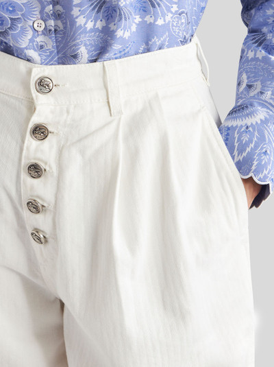 Etro COTTON BERMUDA SHORTS WITH BUTTONS outlook
