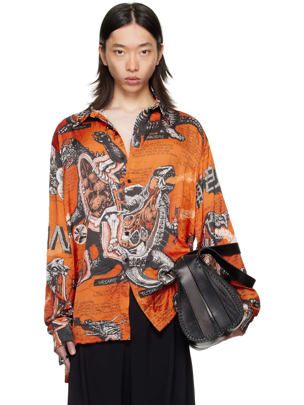 Orange Misfit Long Sleeve Shirt - 1
