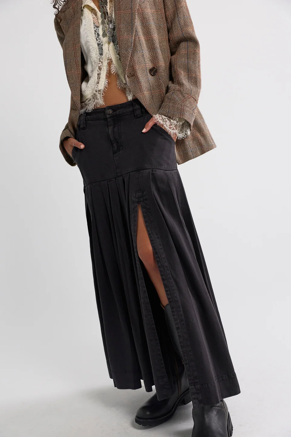 53rd Street Chino Maxi Skirt - 1