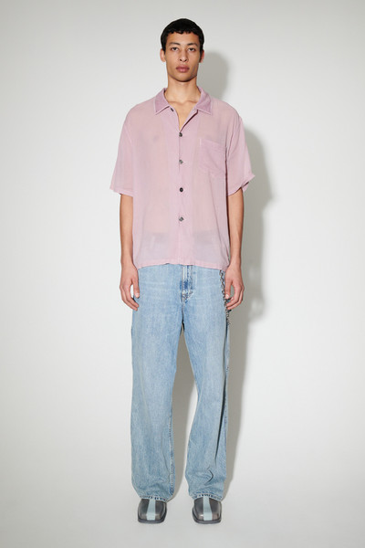 Our Legacy Box Shirt Shortsleeve Dusty Lilac Coated Voile outlook
