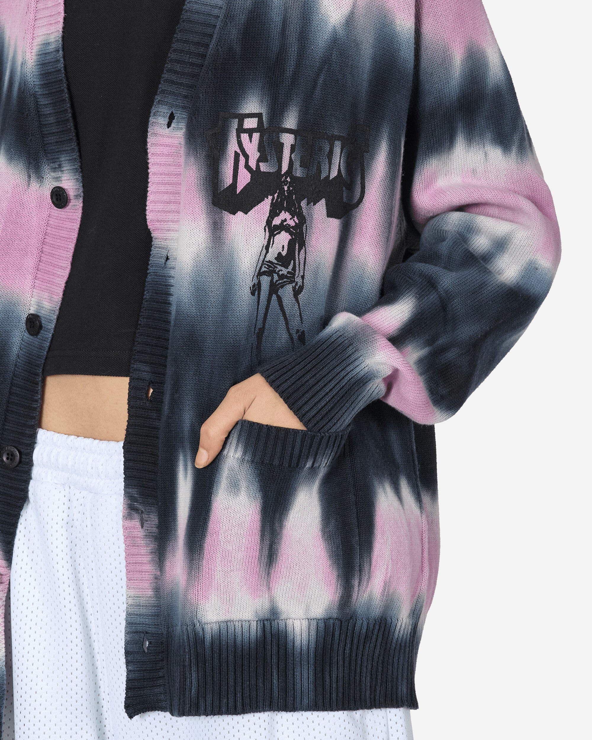 Bad As Mama Tie-Dye Cardigan Black - 5