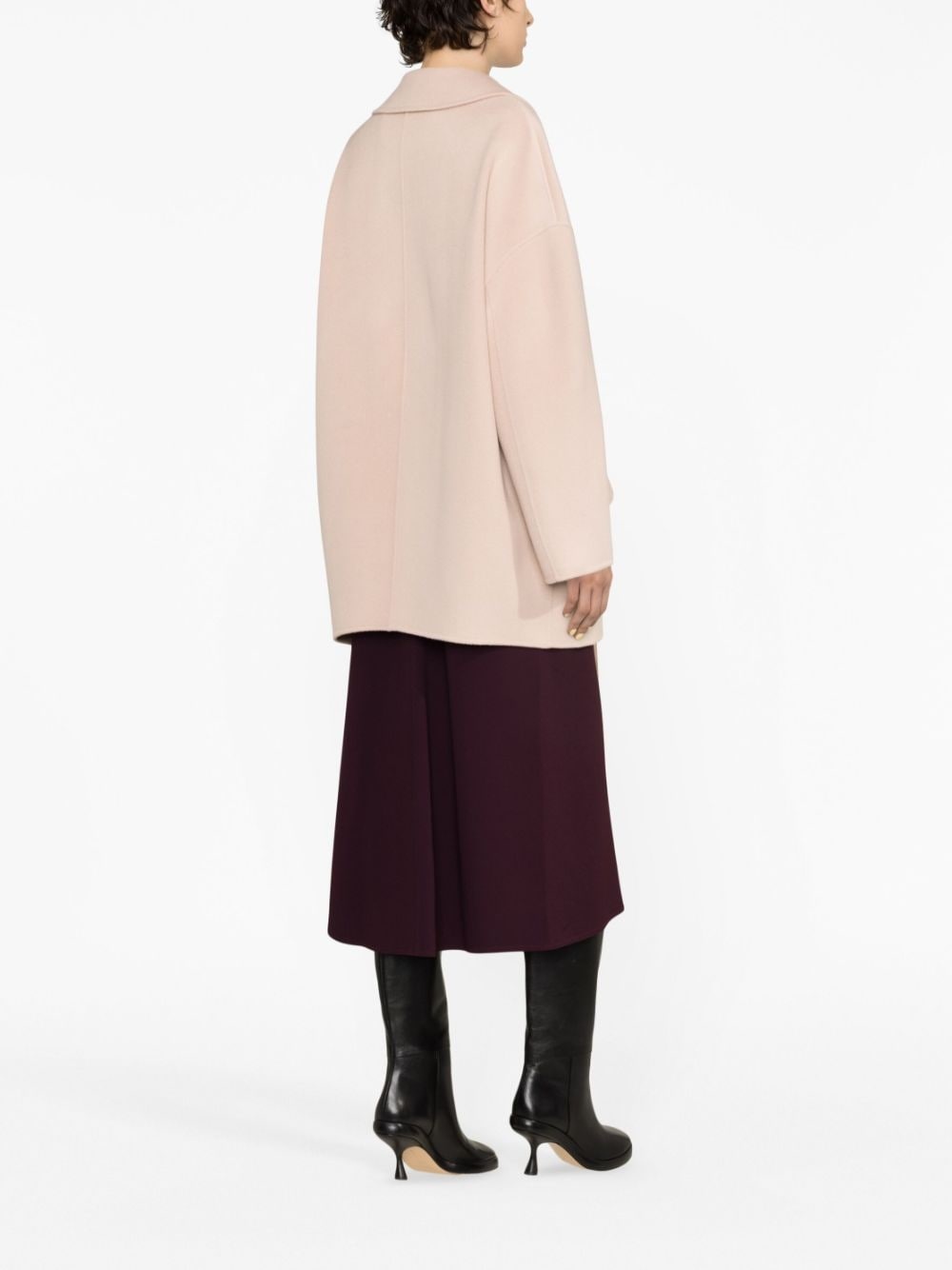 single-breasted wool coat - 4