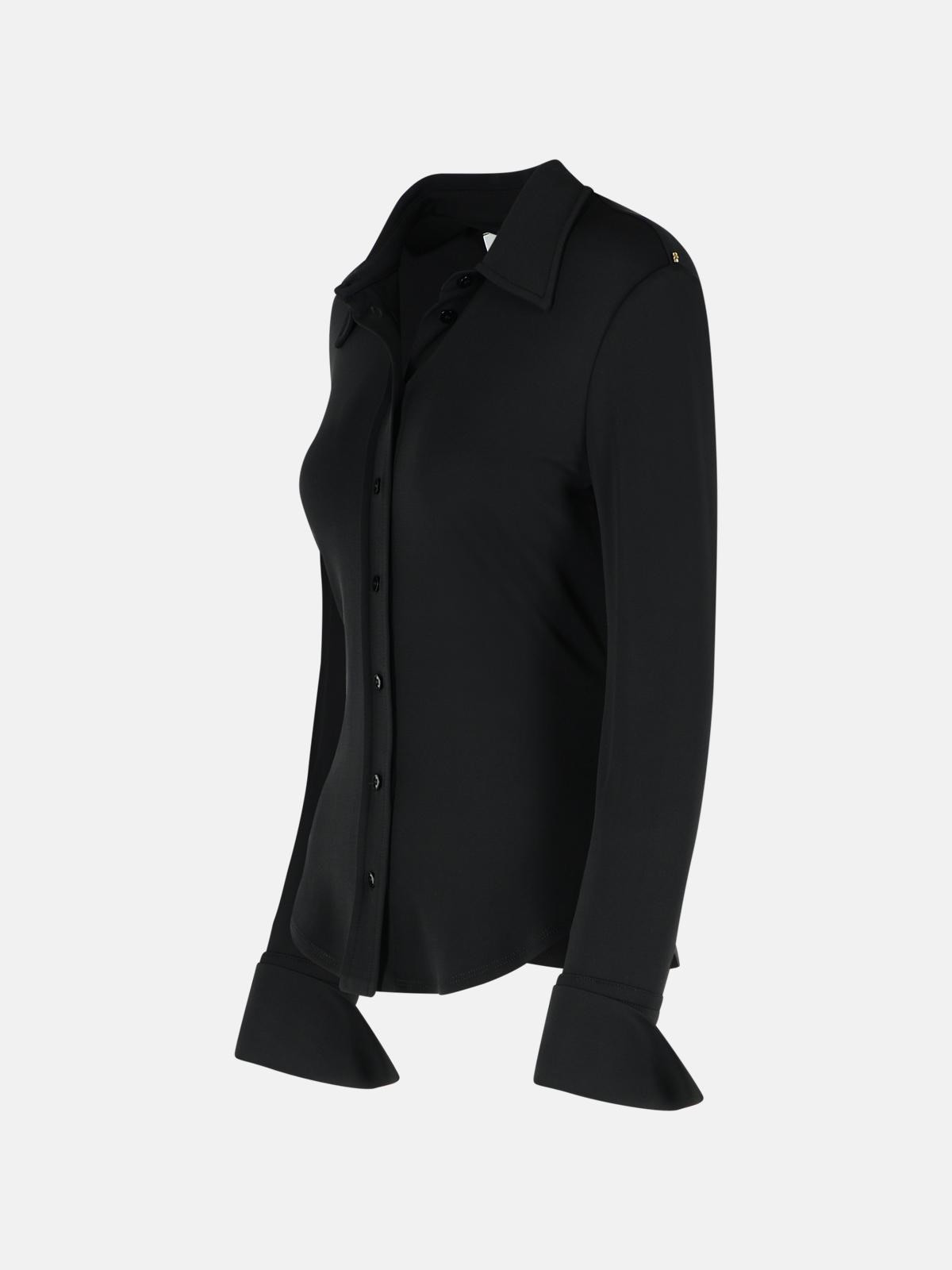 'CANDIDO' BLACK VISCOSE POLO SHIRT - 2