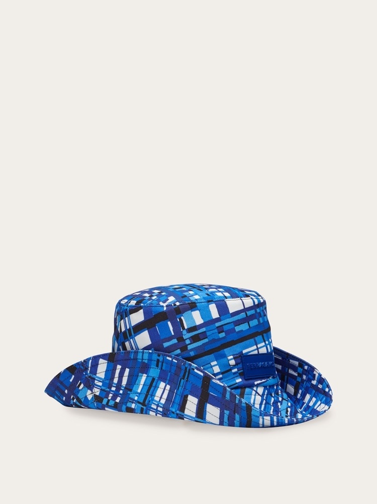 CHECK PRINT BUCKET HAT - 5