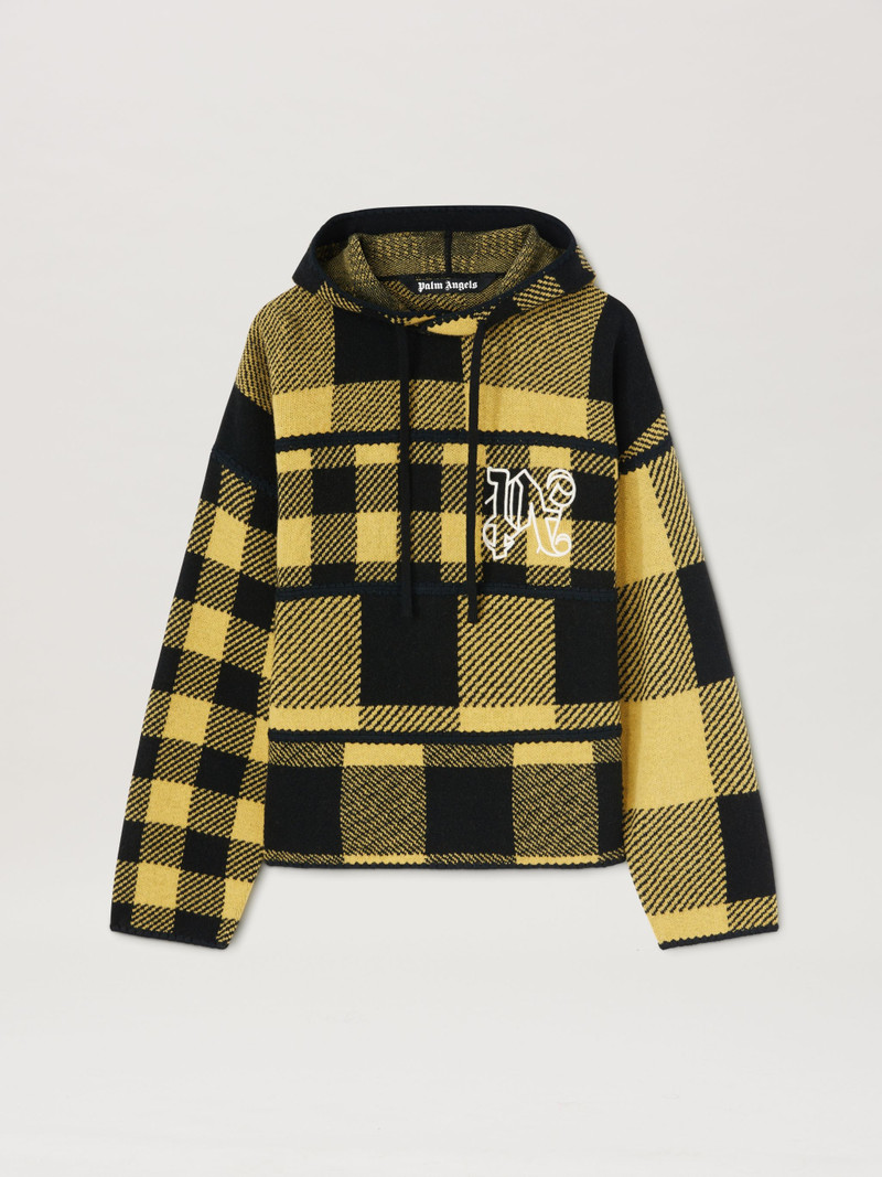 Monogram Tartan Knit Hoody 1