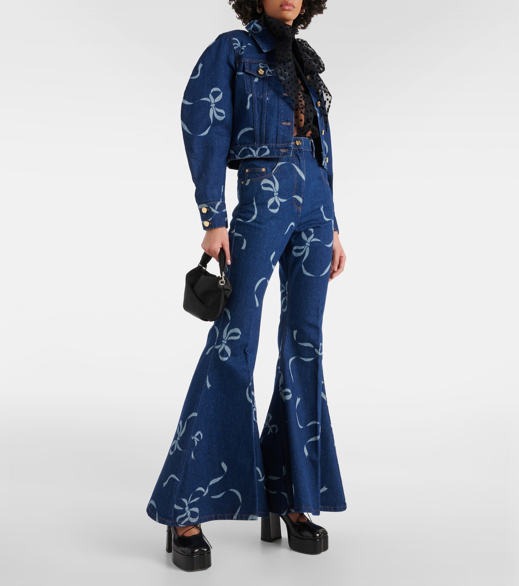 Printed flared jeans - 2