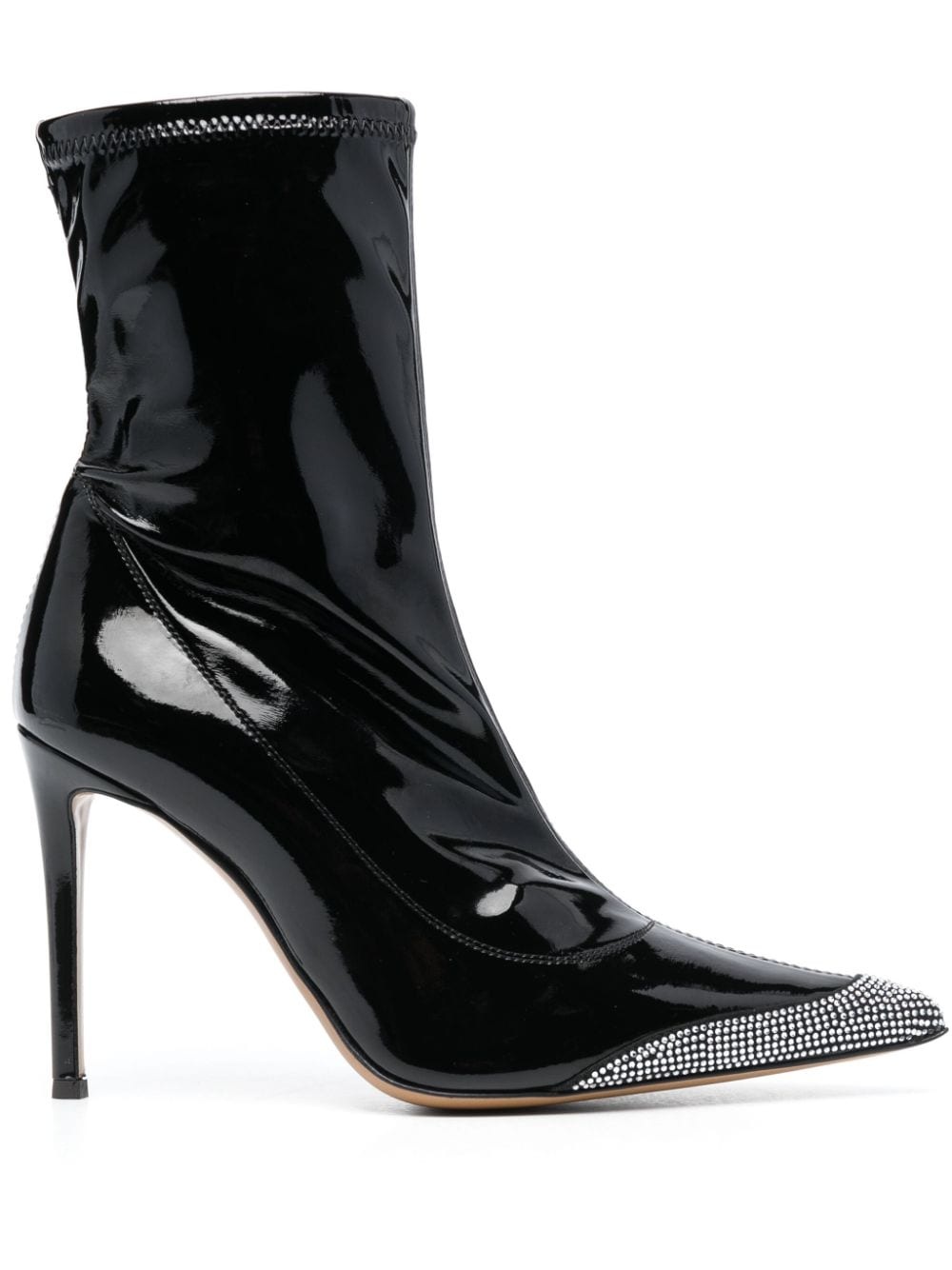 105mm crystal-embellished patent-leather boots - 1