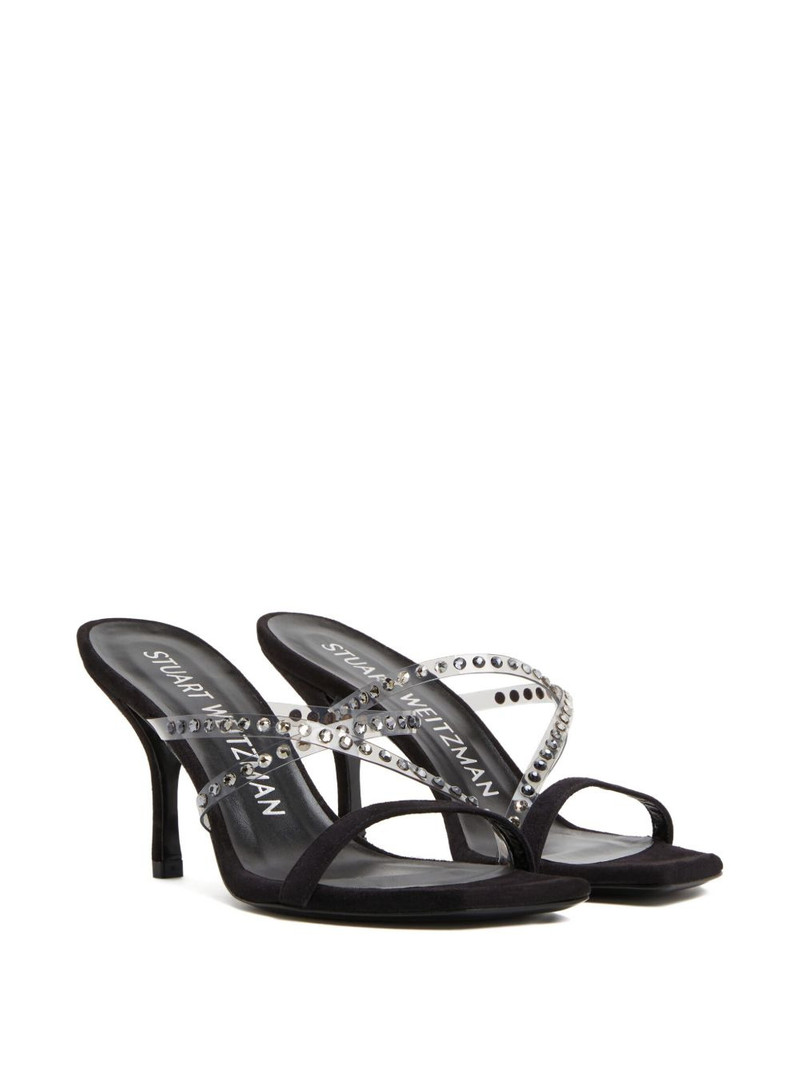 Stuart Weitzman 85mm crystal-embellished strapeze slide outlook