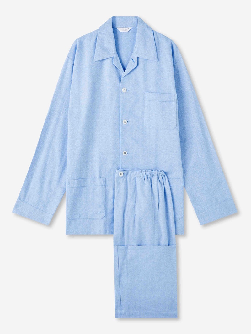 Men's Classic Fit Pyjamas Arran 24 Brushed Cotton Blue - 1