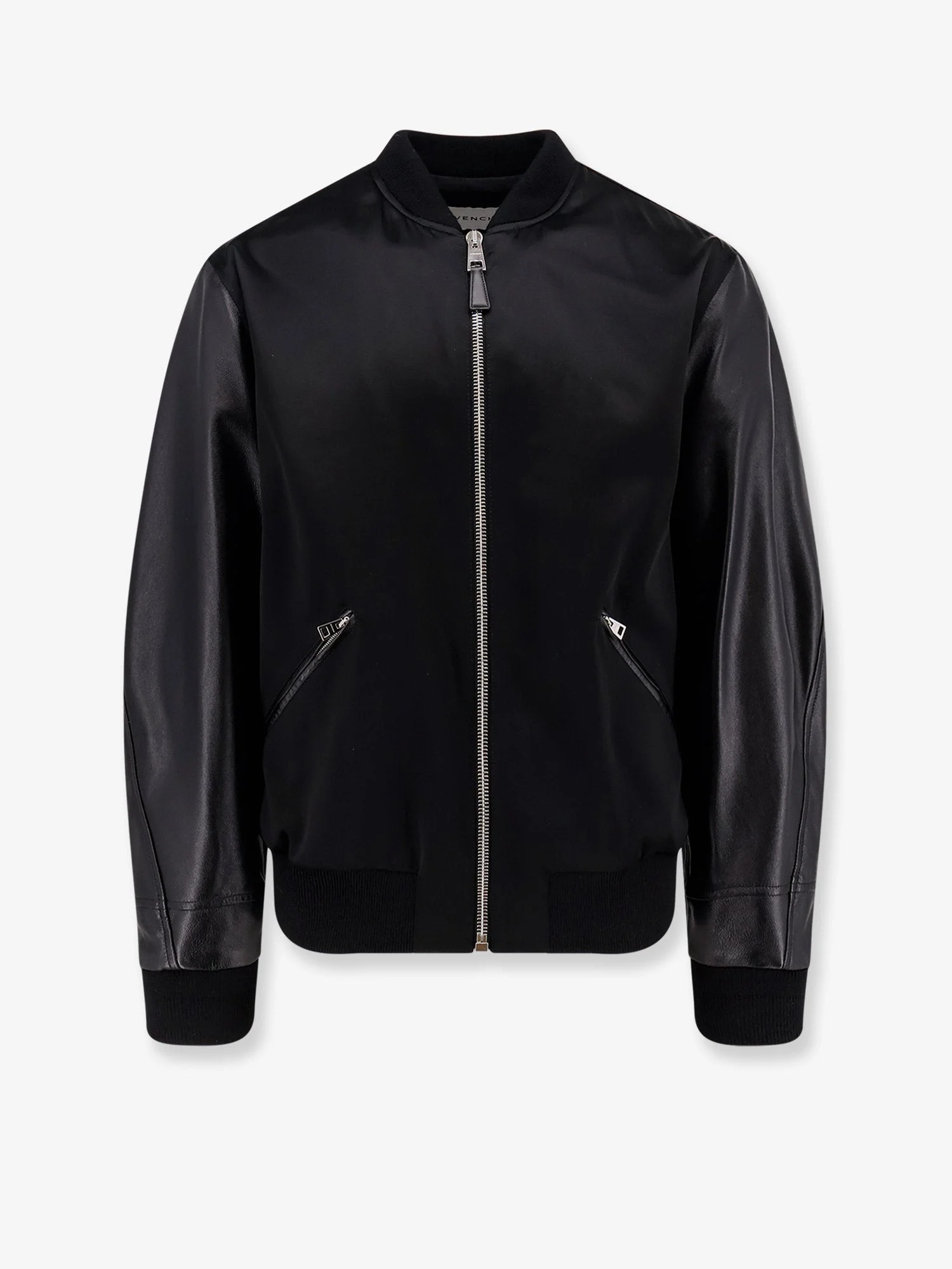 Givenchy Cotton And Nylon Jacket With Leather Sleeves - 1