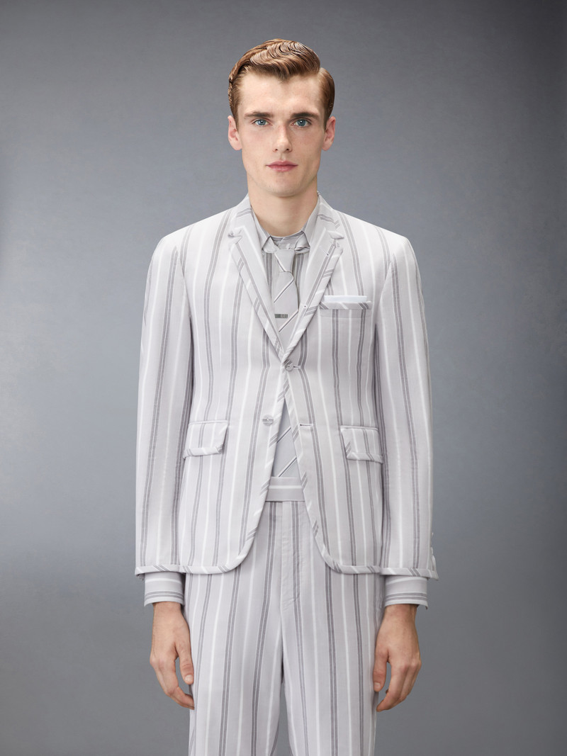 Thom Browne MADRAS COTTON REPP STRIPE SPORTCOAT outlook