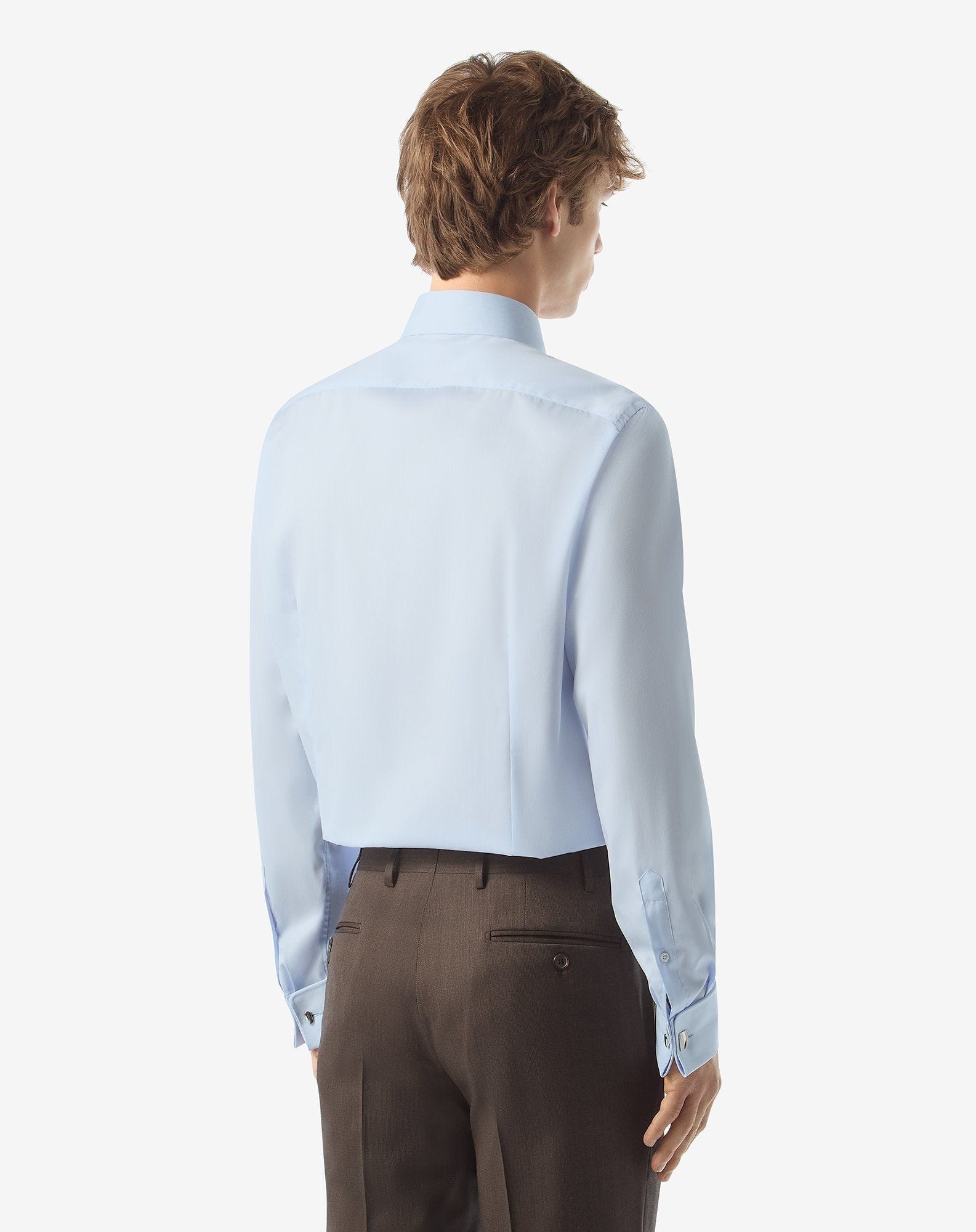 Light blue cotton twill shirt - 3