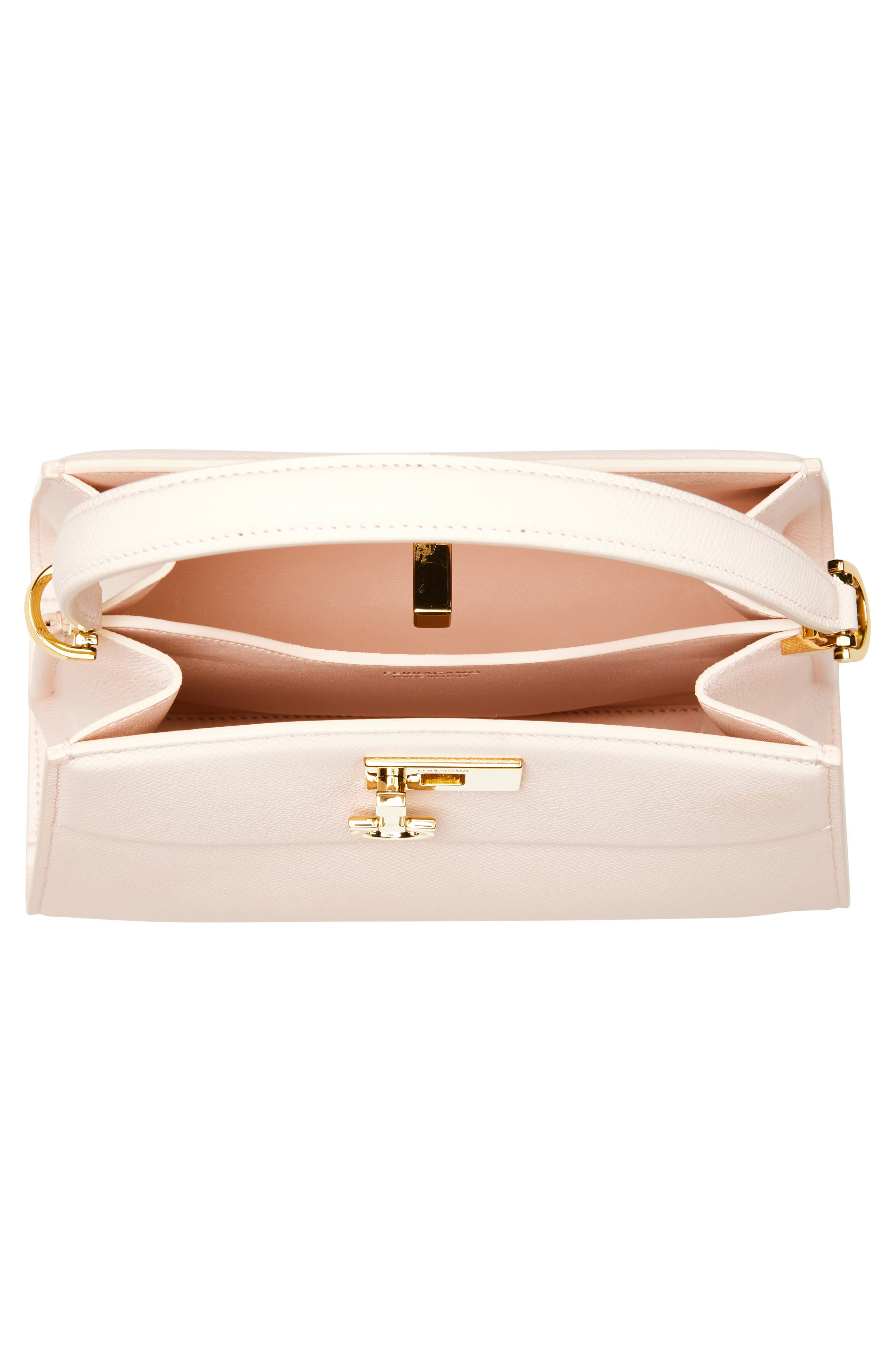 FERRAGAMO Small Studio Box Leather Top Handle Bag in Ballet at Nordstrom - 4