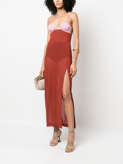 NENSI DOJAKA strappy sheer dress outlook