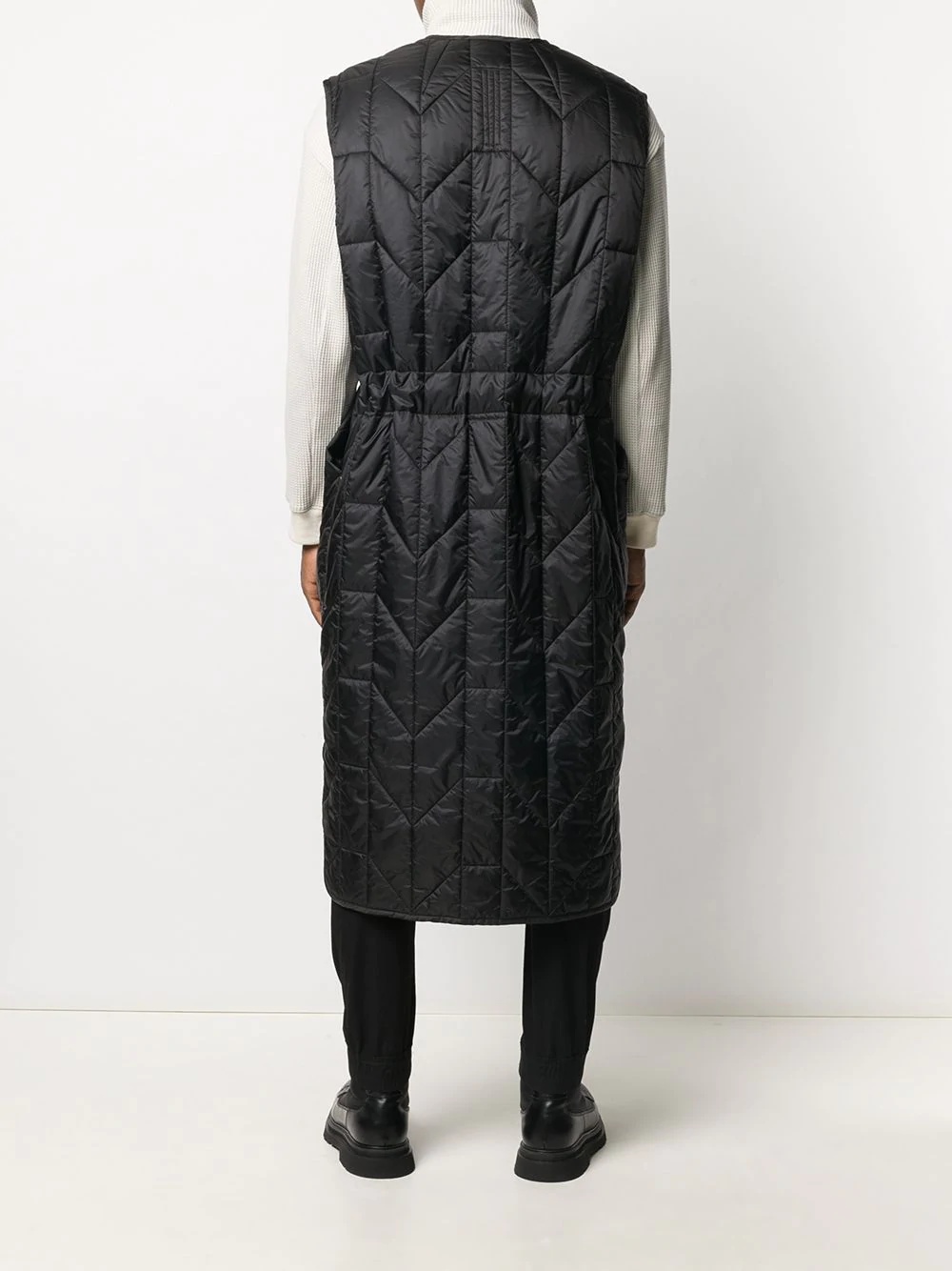 quilted longline gilet - 4